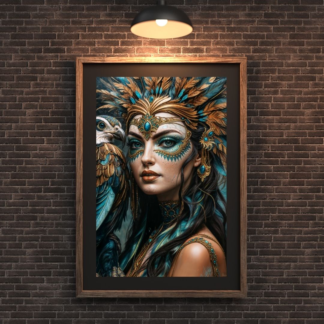 Poster| Tribal Queen Wall Art | Matt or Glossy | Woman Portrait | Modern Contemporary Home Interior