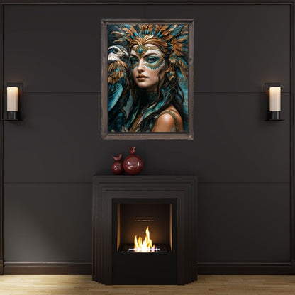 Poster| Tribal Queen Wall Art | Matt or Glossy | Woman Portrait | Modern Contemporary Home Interior