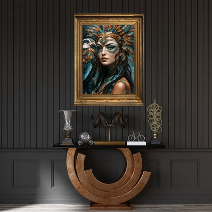 Poster| Tribal Queen Wall Art | Matt or Glossy | Woman Portrait | Modern Contemporary Home Interior